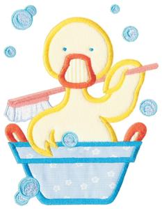 Bathtime Duck, Larger (Applique)