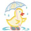 Rainy Day Duck, Smaller (Applique)