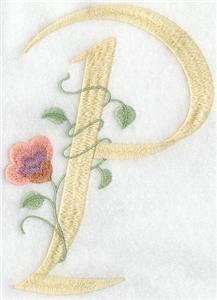 Letter P / Small Floral