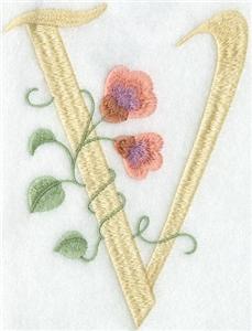 Letter V / Jumbo Floral