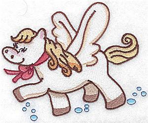 Pegasus trotting large Embroidery Design by John Deer's Embroidery Legacy