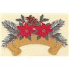 Pine cone poinsetta & banner large