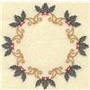 Circular holly with berries design