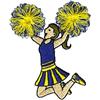 Cheerleader with Loopy Poms