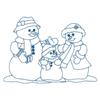 Bluework Snowman Family