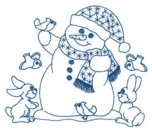 Snowman With Animals