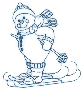 Snowman Skiing