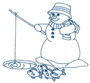 Snowman Ice Fishing
