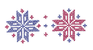 Cross-Stitched Snowflakes