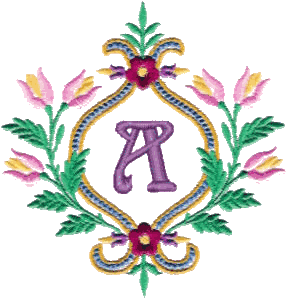 Floral Monogram A
