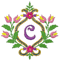 Floral Monogram C