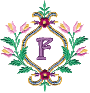 Floral Monogram F
