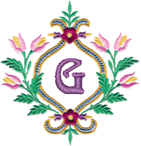 Floral Monogram G