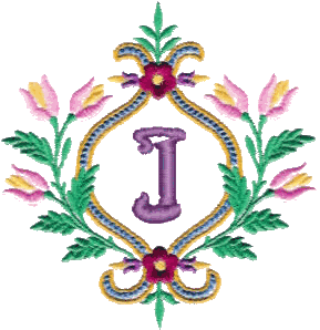 Floral Monogram J
