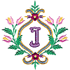 Floral Monogram J