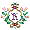 Floral Monogram K