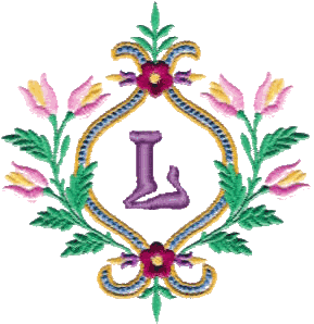 Floral Monogram L