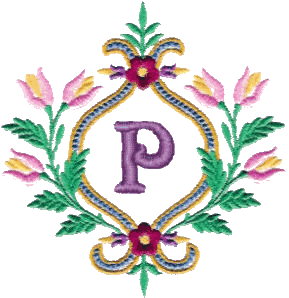 Floral Monogram P