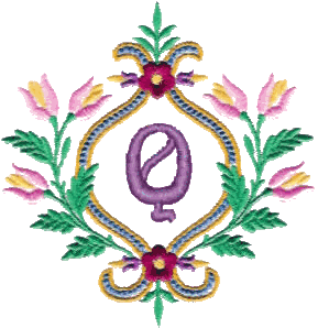Floral Monogram Q