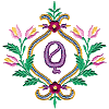 Floral Monogram Q