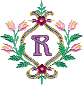 Floral Monogram R