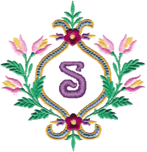 Floral Monogram S