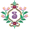 Floral Monogram S
