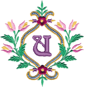 Floral Monogram U