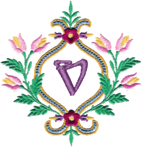 Floral Monogram V