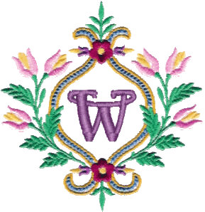 Floral Monogram W