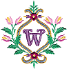 Floral Monogram W