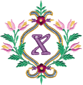 Floral Monogram X