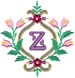 Floral Monogram Z