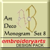 Art Deco Monogram Set 8