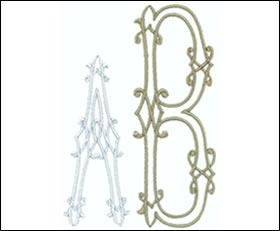 Gothic Monogram 9 Design Pack