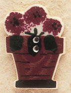 Debbie Mumm Buttons / Potted Geraniums