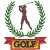 Golfer Silhouette Crest