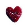 Image of Small Speckled Bordeaux Heart Button 