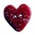 Small Speckled Bordeaux Heart Button 