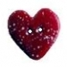 X-Small Speckled Bordeaux Button Heart
