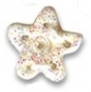Extra Small White Glitter Snowflake Button