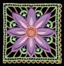 Square Floral Lace 2, center