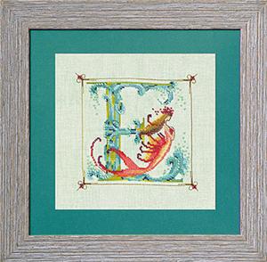 Letters From Mermaids-E Cross Stitch Pattern