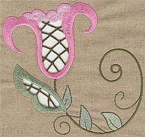 Cutwork flower C Embroidery Design by John Deer's Embroidery Legacy