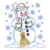 Vintage Snowman with Broom