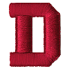 Puffy Block Letter D