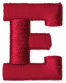 Puffy Block Letter E