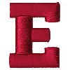 Puffy Block Letter E