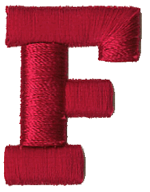 Puffy Block Letter F