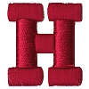 Puffy Block Letter H